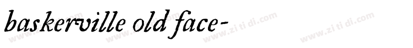 baskerville old face字体转换